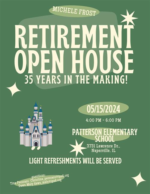Patterson Principal Retirement Open House